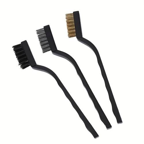 3 15pcs professional wire brush set ideal for cleaning welding deslagging and rust removal and nylon brushes