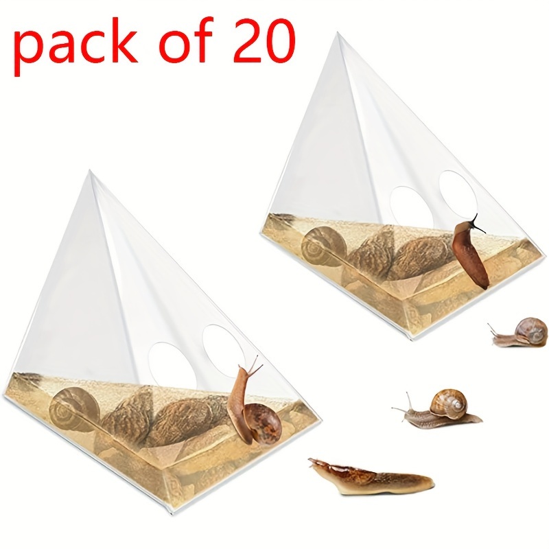 

20 Pcs Disposable Outdoor Garden Snail & Slug Trap - Help You Solve Snail & Slug Problem - Pe Material, No Electricity Required