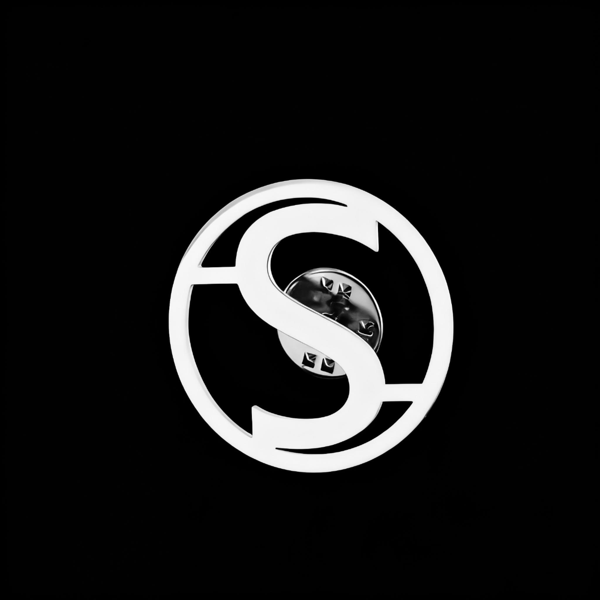Custom Minimalist Logo Brooch - Personalized Men's Jewelry, Party Accessory