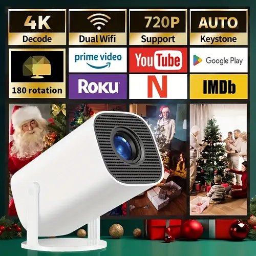 portable projector 200ansi support wifi6 1280 720 support wireless 5 0 connection automatic home theater professional projector movie equipment projectors