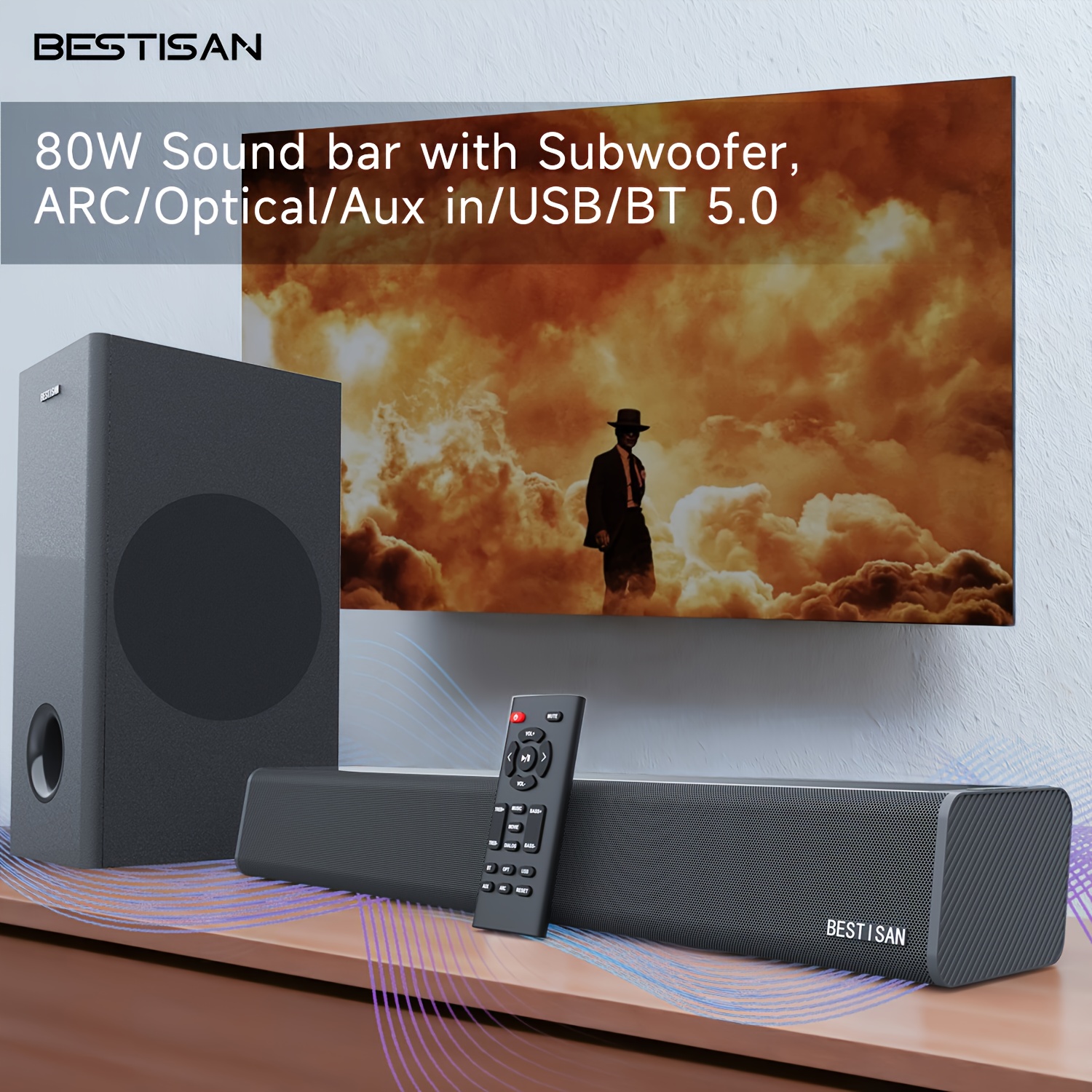 Blaupunkt Best Soundbar With Integrated Subwoofer Blaupunkt Soundbar Built In Subwoofer TVSN