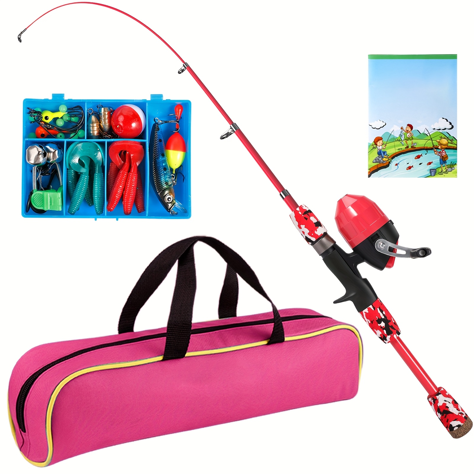 academy sports all starrs fishing poles ProFISHiency Orange 5 ft Spincast Rod and Reel Combo