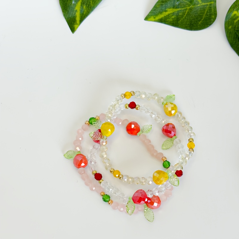 Creative Fruit Pattern Beads Women Fashion Bracelet for Summer