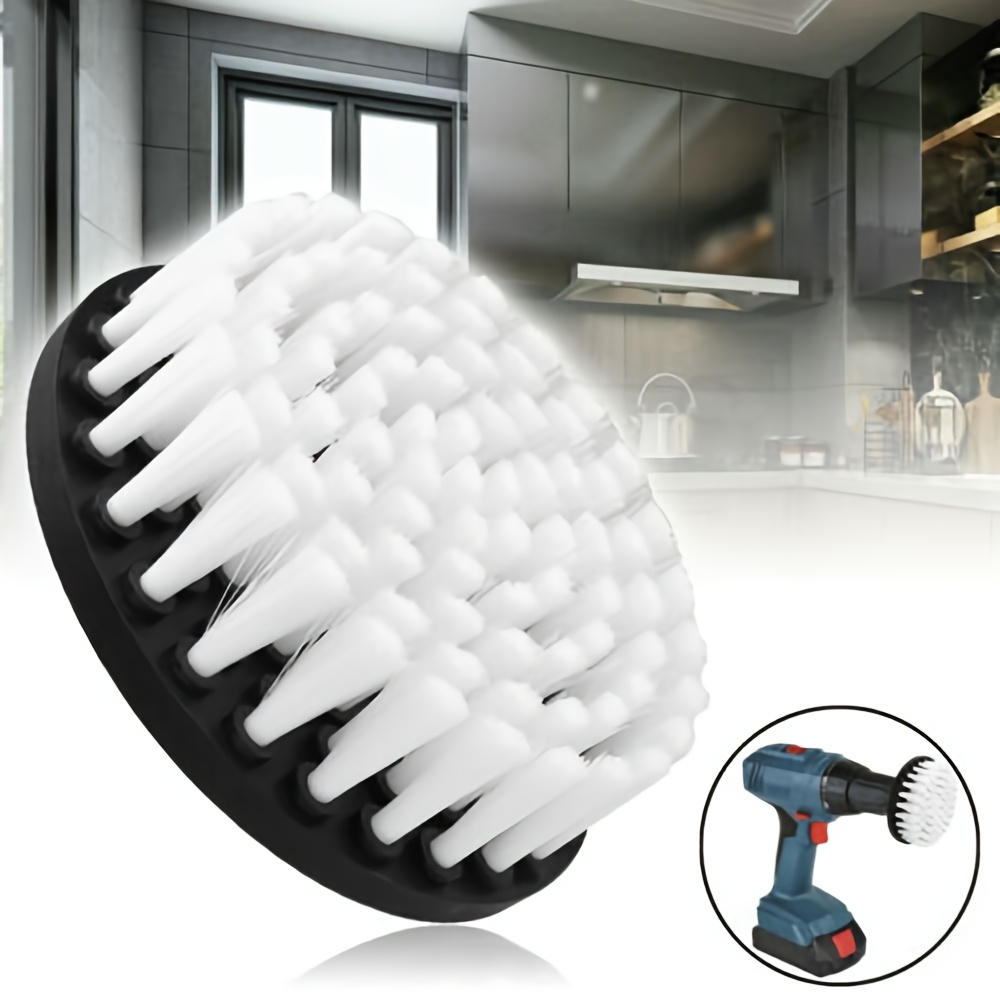   degree cleaning 4 inch electric drill brush in white suitable for all shower wheels carpets kitchens bathrooms indoor decor sofas chairs leather seats   featuring strong   and   Product details 0