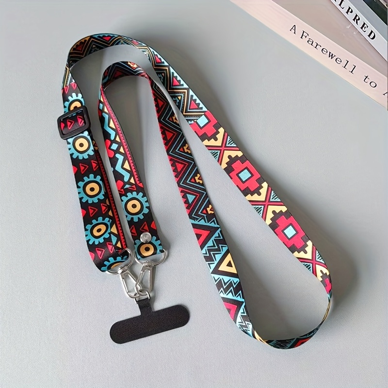 TEMU Cordino universale per telefono in stile , regolabile e indossabile diagonalmente, con design totem vintage, tracolla, alta qualit�, e durevole,