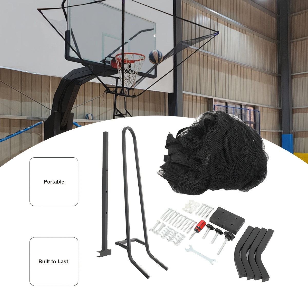 180° Rotatable Basketball Shot Chute Basketball Rebounder Backflow System Basketball Shooting Trainer