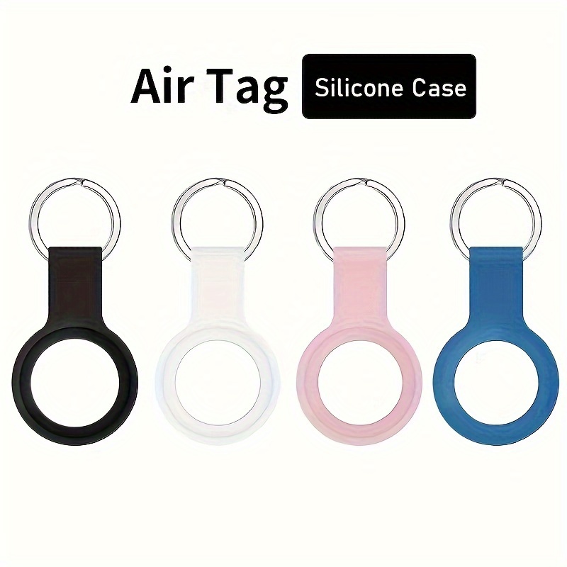 4pcs Airtags Case Liquid Protective Shell Accessories Anti-scratch Sleeve Keychain Air Tag Cas