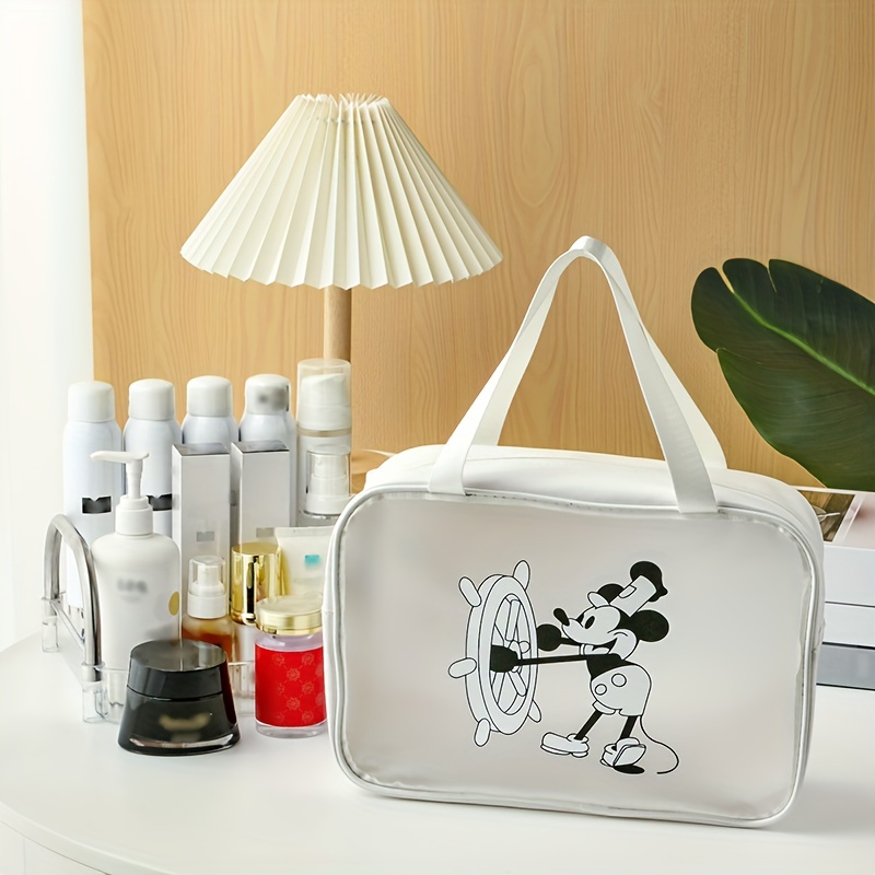 

Classical Cartoon Mouse Pattern Waterproof Makeup Bag, Portable Comestic Storage Pouch, Toiletry Wash Organizer For Travel