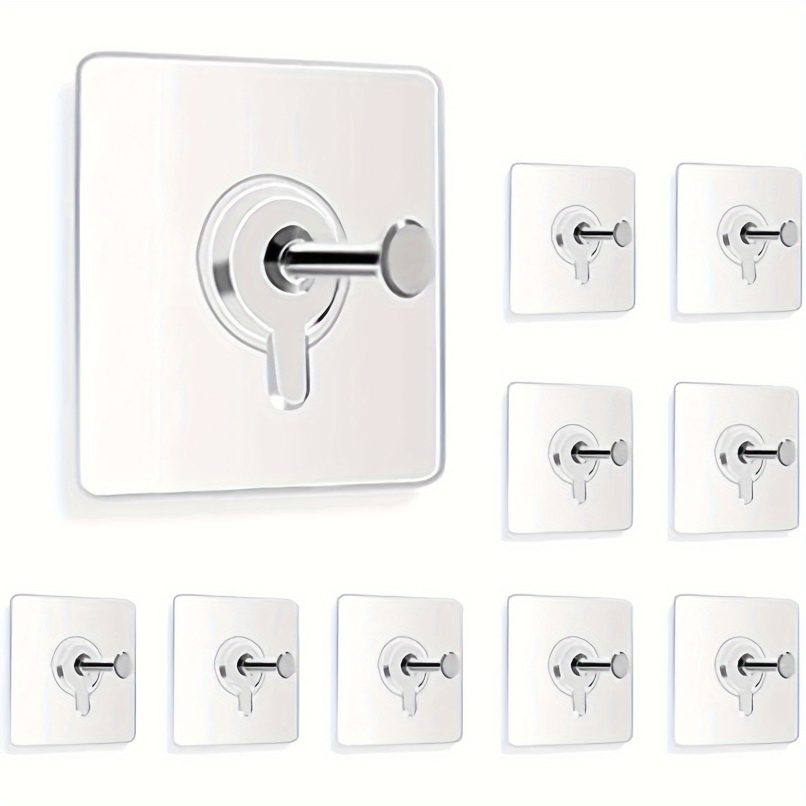 10pcs Self-Adhesive Wall Hooks, No Nails Needed For Hanging Pictures &  More, PVC Adhesive Nails For Wall Hooks - Non-Trace, No Drilling, Self  Waterpro