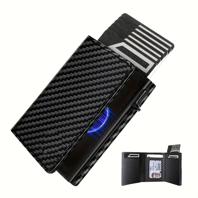 Slim Wallet With Credit Card Wallet Mens For Magnetic Closure Rfid Protection Men Wallet