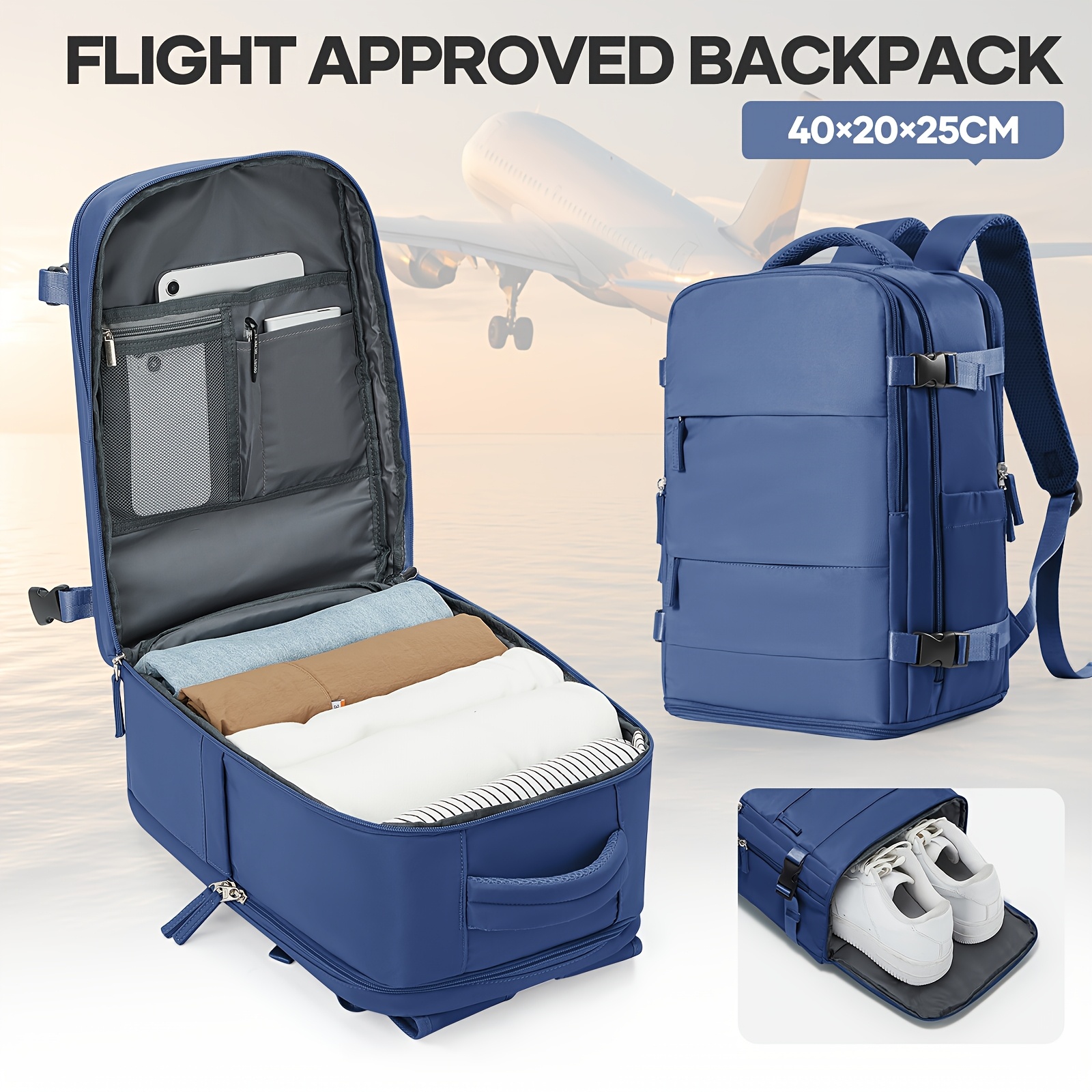 Trolley Sleeve Backpack That Attaches To Suitcase 40×20×25cm