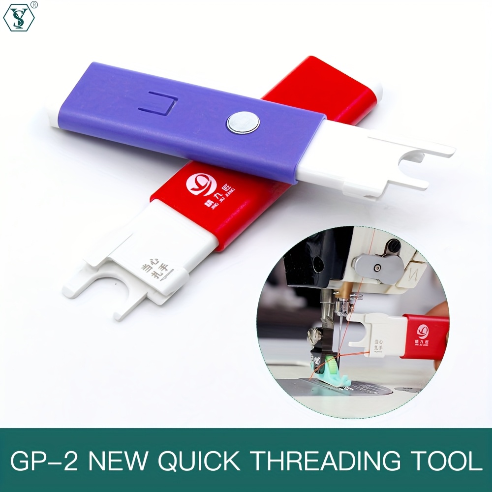 

1pc Quick Threading Sewing Tool With Magnet, Detachable Needle Hook, & Portable, Includes Spare Needle, Compatible With Industrial Sewing Machines -