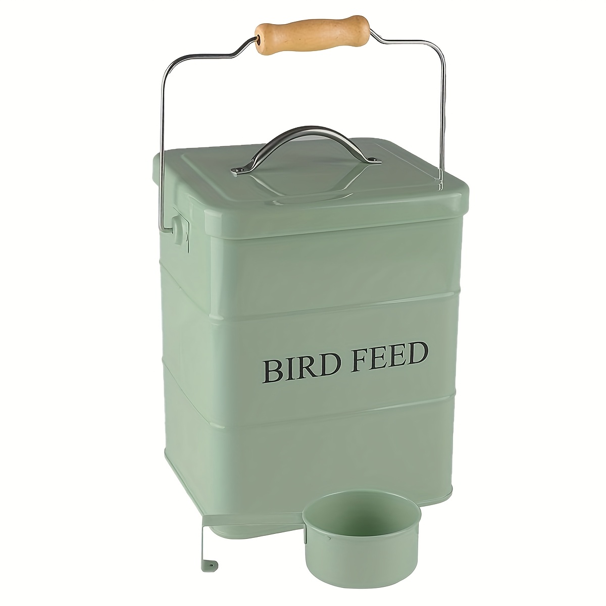 TEMU Brabvibe Bird Feeder, Bird Food Jar Pet Food Storage Airtight Food Storage Container-green, Bird Food Storage Container With Tight-fitting Lid