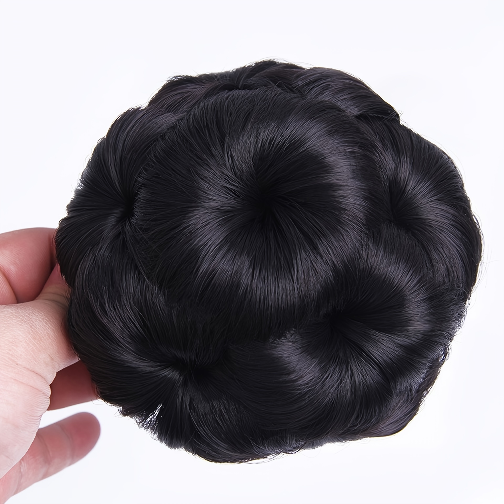 Flower Bud Wig Hair Claw Elegant Retro Ladies Bun Hair Accessory Bun Fluffy Back Of Head Fixing Artifact Hairpin 1pc