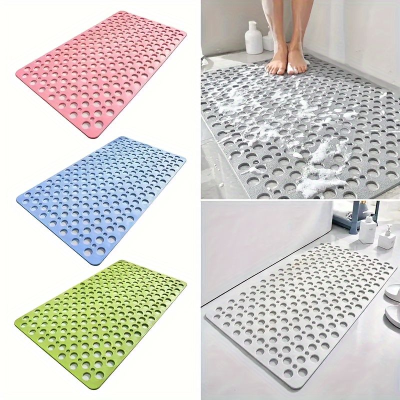 

Silicone Shower Stall Mat - Non-slip, Quick-drying Bathtub And Bathroom Floor Mat With Drain Holes