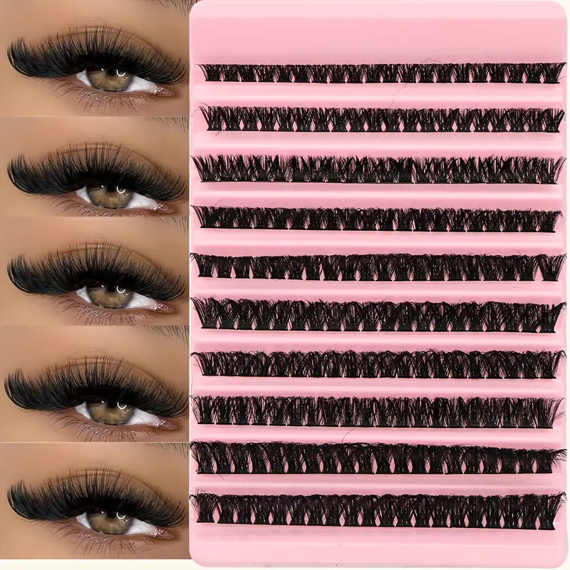fengxiu eyelash 200 clusters 3d dd mixed lengths reusable diy self application d 10 16mm 0 05mm thickness natural extra thick styles multi pack beginner friendly assorted packaging individual cluster lashes for natural anime makeup looks details 7