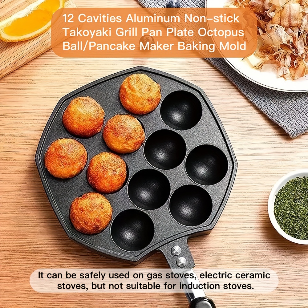 

1pc Non-stick Takoyaki Frying Pan, Perfect For Home And Restaurant Use, Ideal For Making Octopus Balls, Shrimp Molds, And Other Snacks Eid Al-adha Mubarak