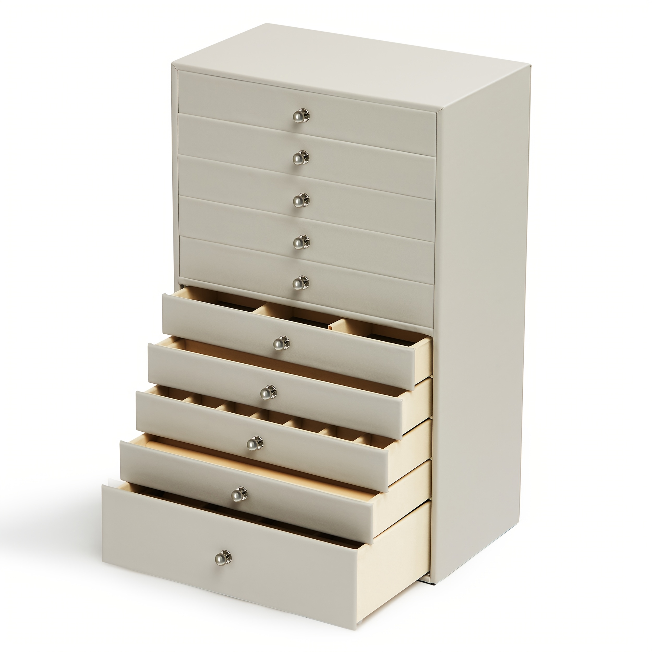 1pc large capacity ten layer velvet jewelry storage cabinet with 10 drawers stylish rectangle design tabletop mounting multipurpose contemporary   gift for mothers day valentines day birthday christmas gift jewelry boxes Product details 12
