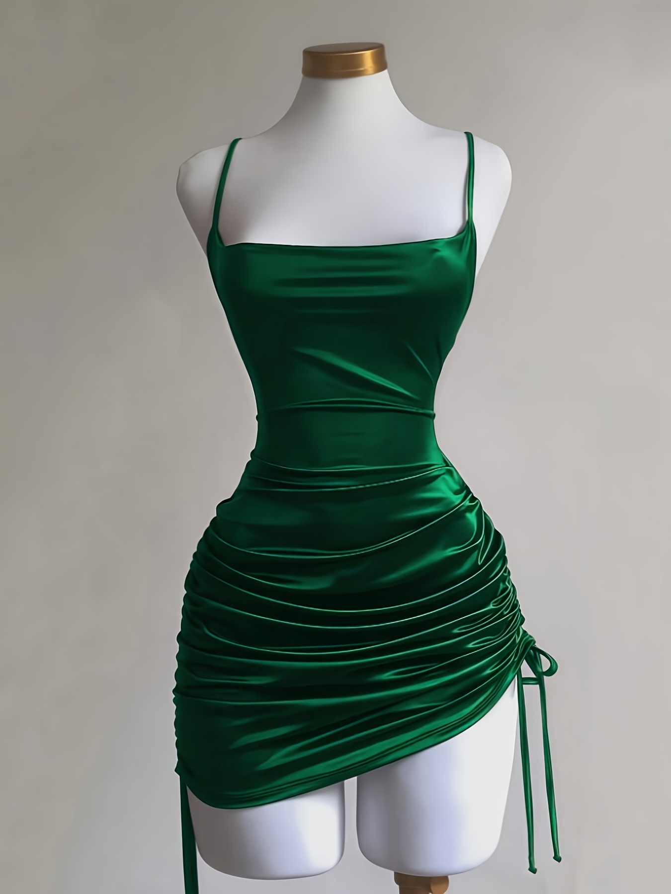 womens new solid color lace up drawstring backless suspender dress fashionable and elegant for parties dates street style cocktail dresses bridesmaid dresses daily wear suitable for   Product details 0