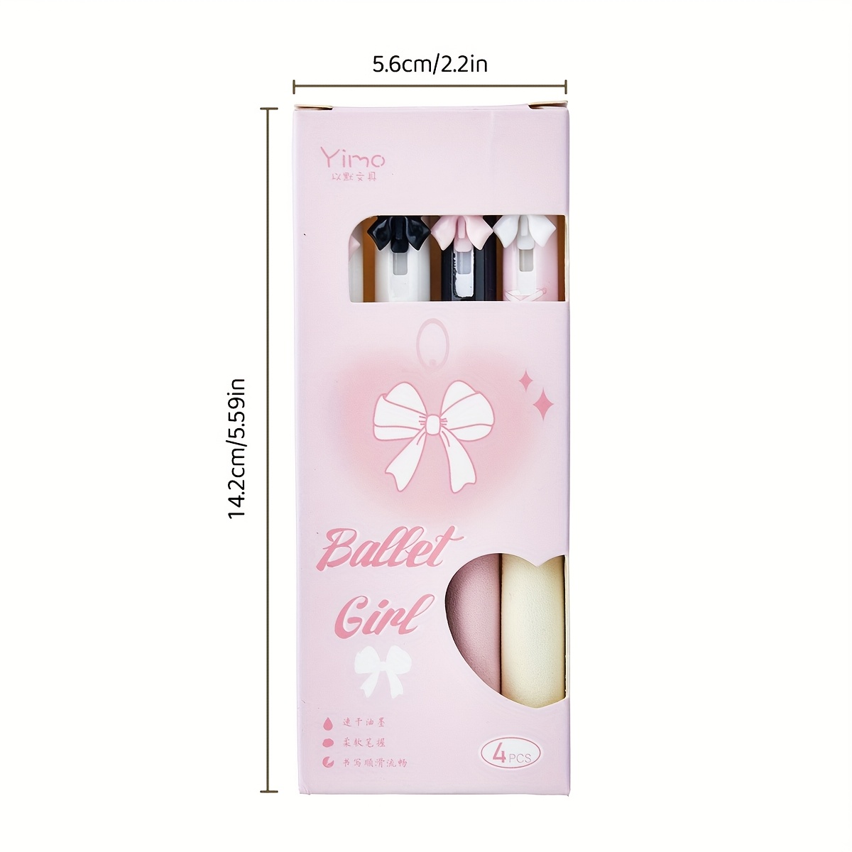 2 Herzförmige Kugelschreiber Set - Gold Mit Schwarzer Tinte & Etui