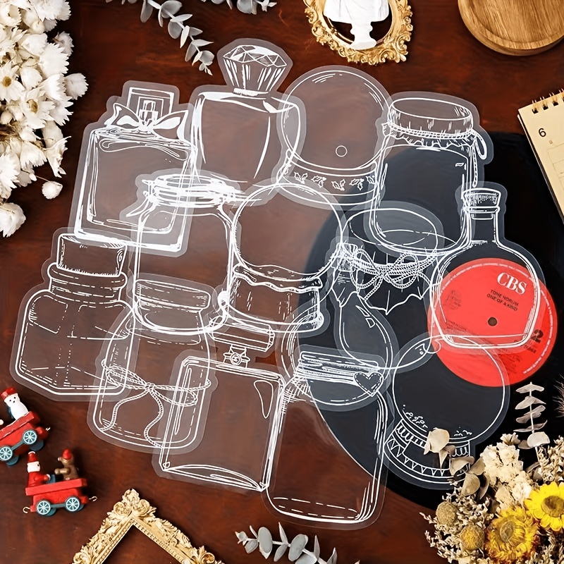 E-shop 40 Blatt transparente Plastik-Buchmarken mit Trockenblumen, handgefertigte Frühlings-Pflanzen-Exemplar-Binder, geeignet für Büro- und
