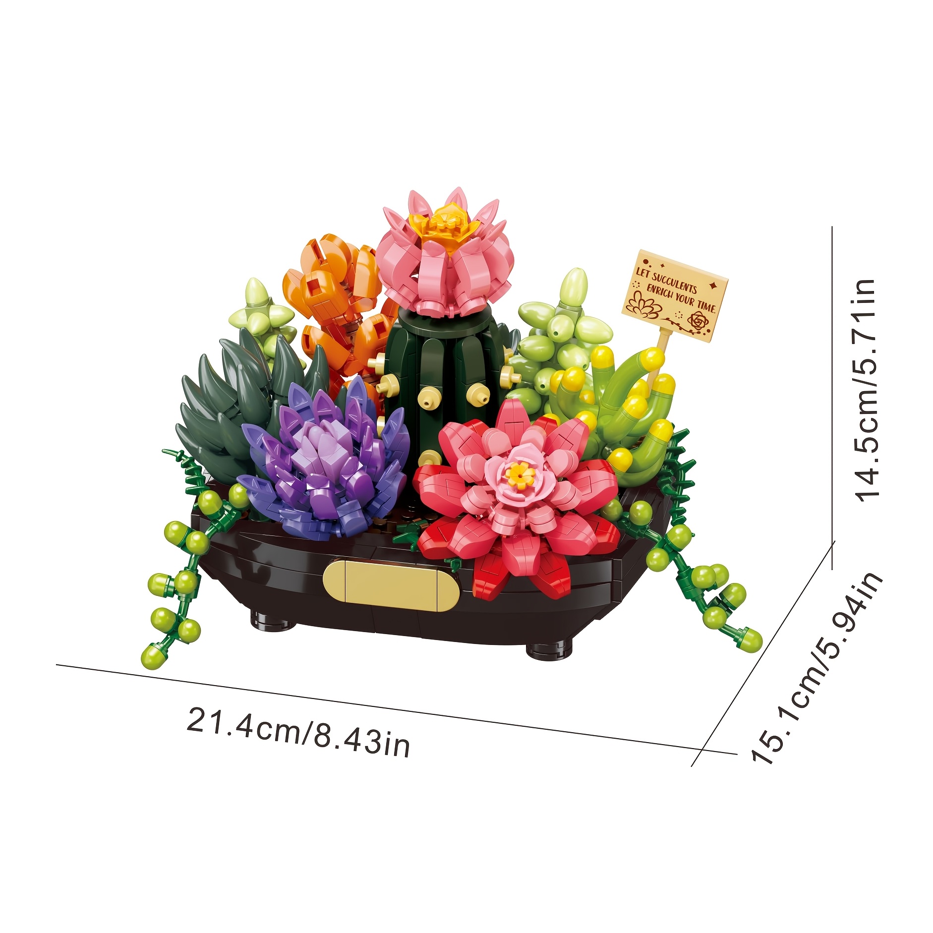 Succulent Bonsai Stacking Blocks Set, STEM Educ