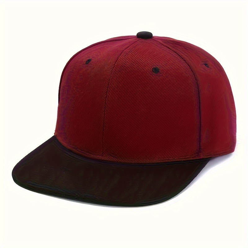 Fashionable Flat Brim Baseball Hip Hops Breathable Snapback Sunscreen Outdoor Adjustable Sun Hat, Fishing Hat,Temu