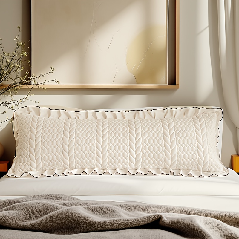 TEMU 1pc Lace Pillowcase For Couples, Double Extra-long Pillow Cover, Pillow Insert Not Included