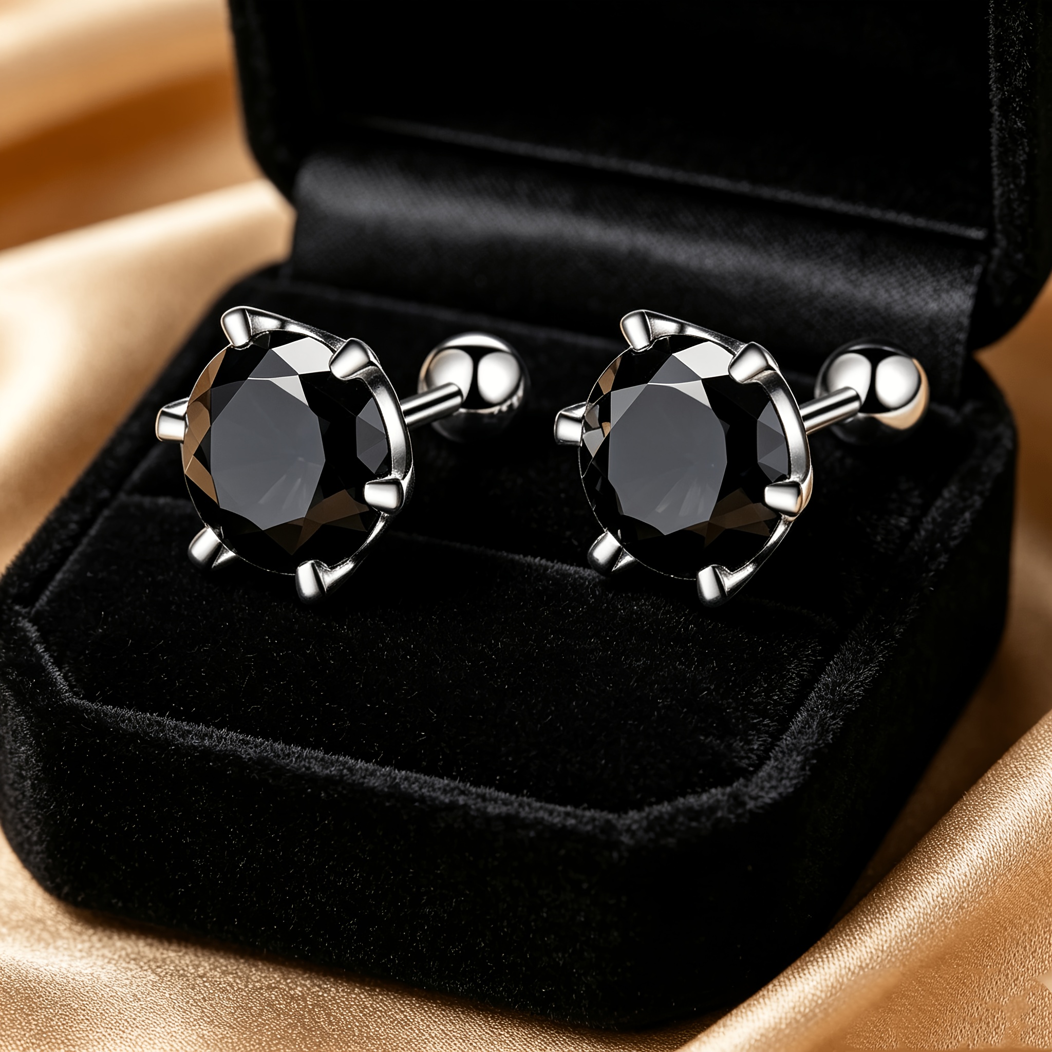 TEMU High-quality 0.1 - 1 Carat Moissanite Stud Earrings For Women. High-quality S925 Sterling Silvery, Shining Wedding Jewelry