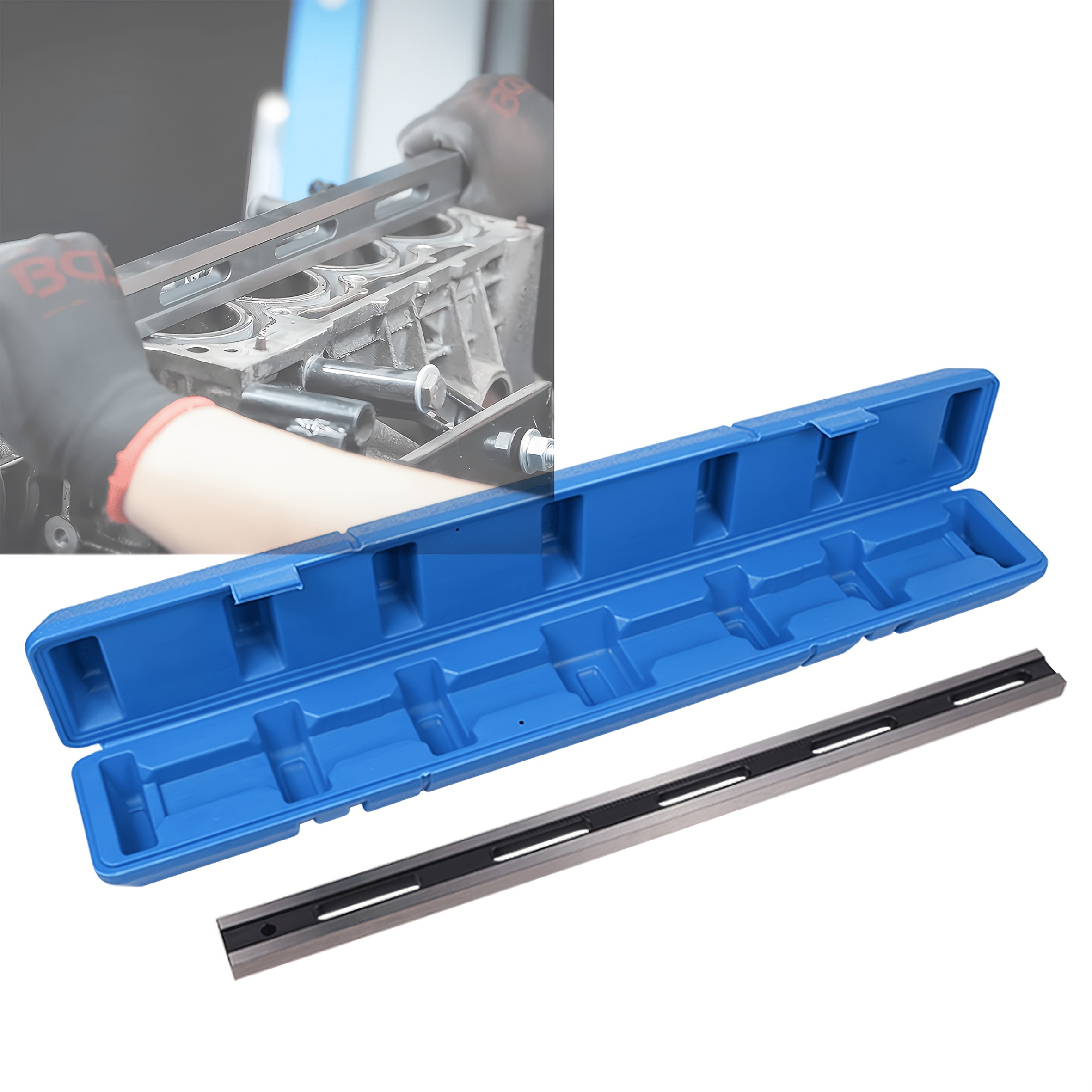 TEMU 60cm/23.62in Automotive Cylinder Head Flatness Measuring Ruler Inspection Tool