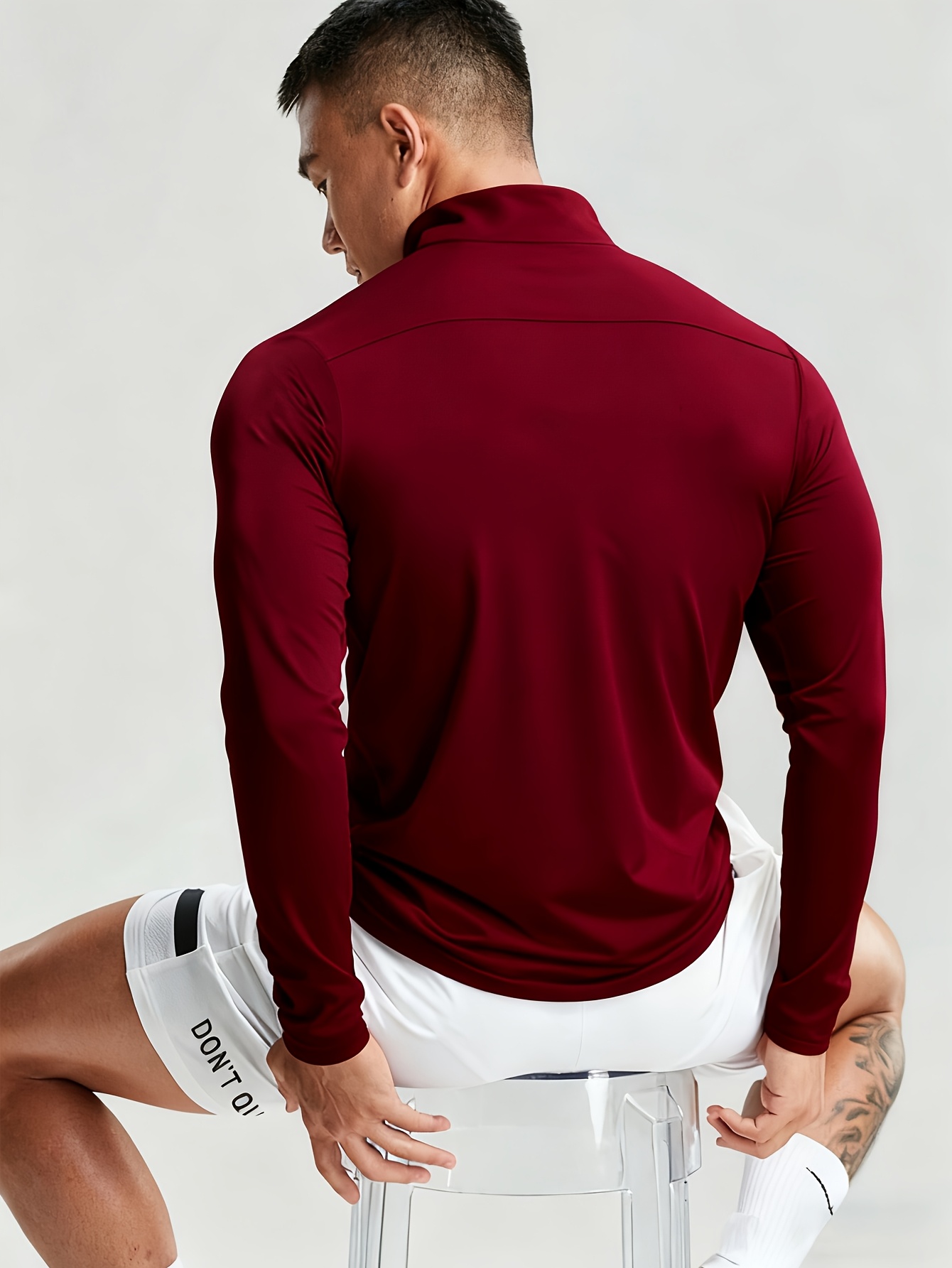 New Men'S Polo Shirt, Stylish And Trendy Print Polo for Men, Featuring a Half-Zip Collar, Suitable for Jogging, Gym, Cycling, Marathons, And Other Sportswear, Breathable And Not Stuffy, Machine Washable