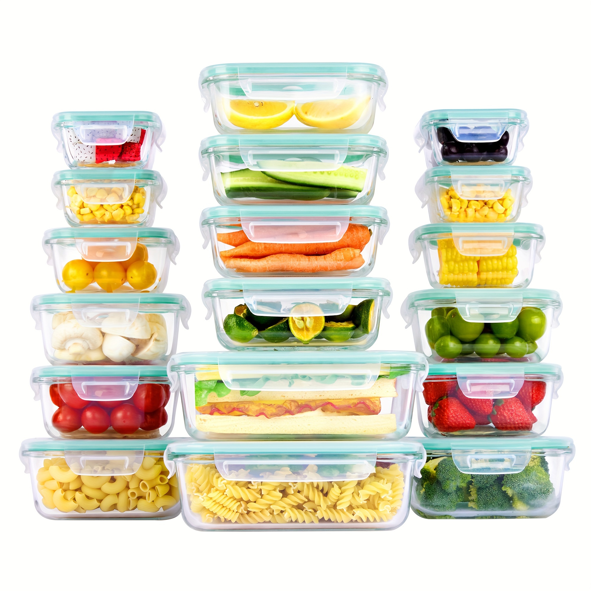 

Vtopmart 18pack Glass Food Storage Containers With Lids, Meal Prep Containers, Airtight Lunch Containers Bento Boxes With Leak Proof Locking Lids For Microwave, Oven, Freezer, Dishwasher