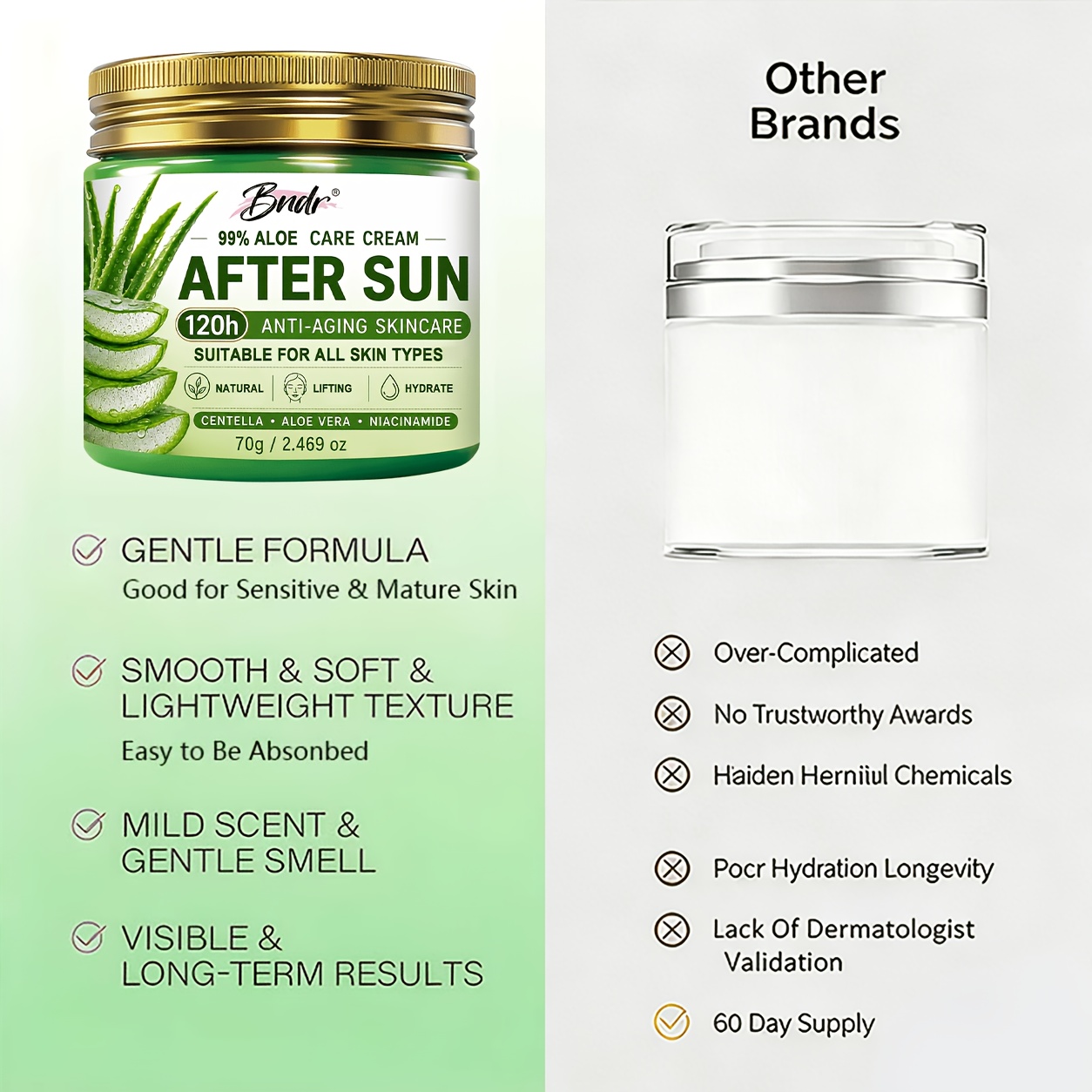 Moisturizing Face Cream with Aloe Vera for Adults