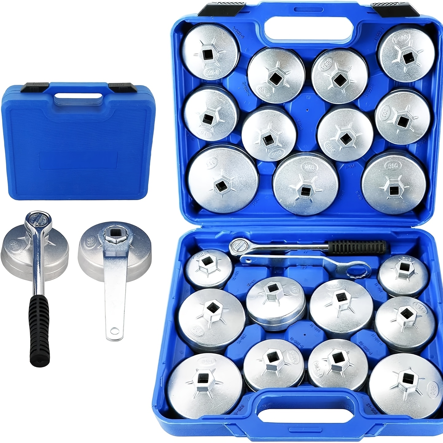TEMU 23pcs Star-shaped Socket Set - Includes A Ratchet Handle And Extension Bar For Wrenches, Available In Various Drive Sizes - Suitable For