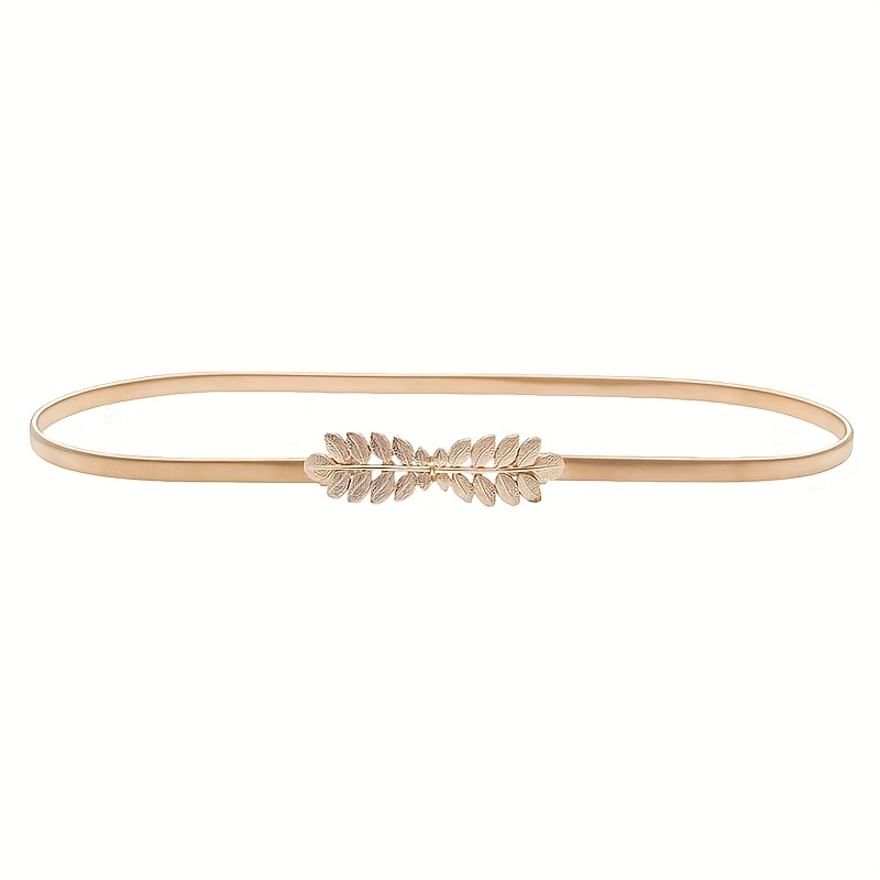 TEMU Cintura Donna con Design a Foglia, Cintura Elasticizzata, Accessorio Versatile per Gonne a Catena, per , Adatta sia per Casual che Formali