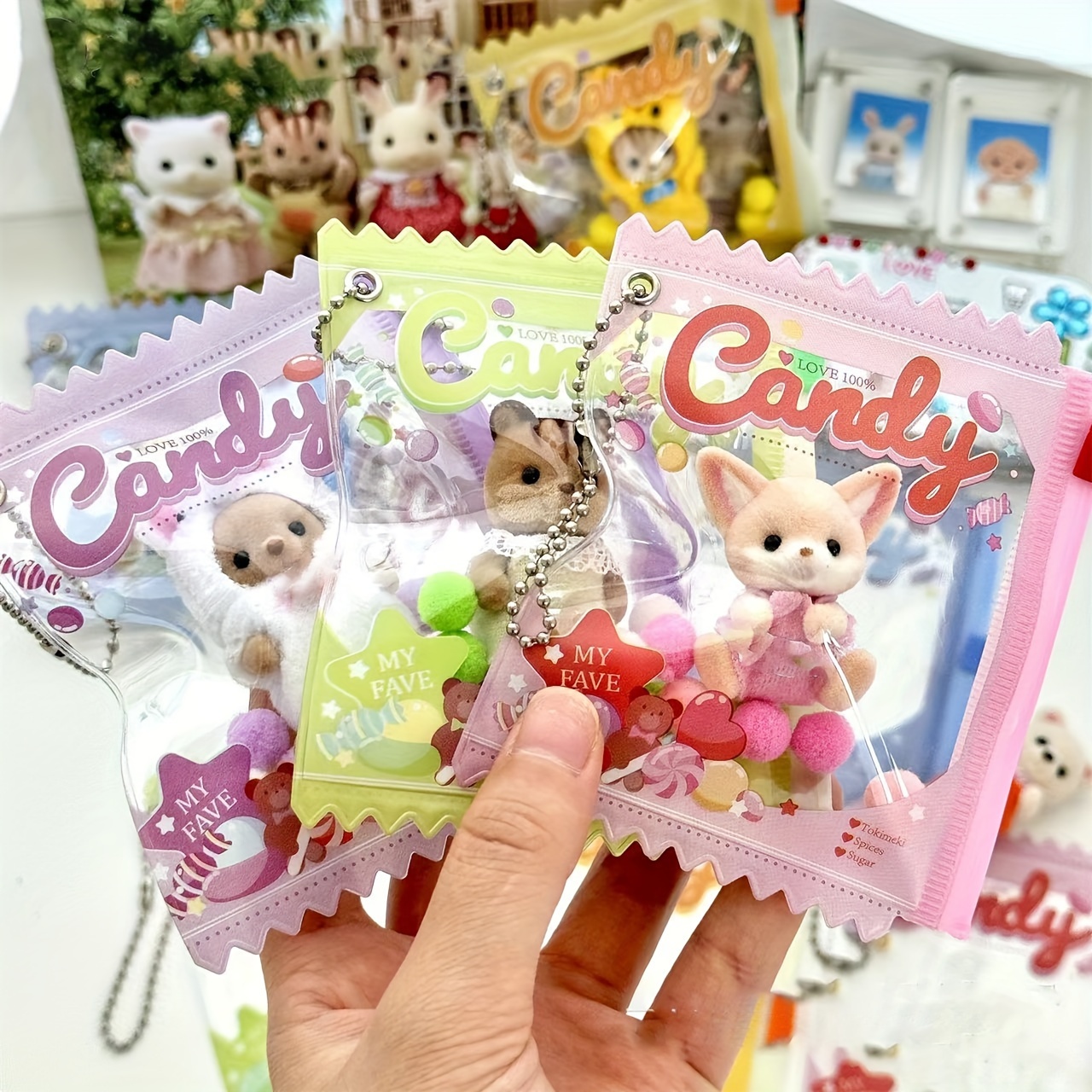 1pc Doll Bag Pendant Mini Candy Doll Display Bag PVC Dustproof Bag Transparent Storage Bag