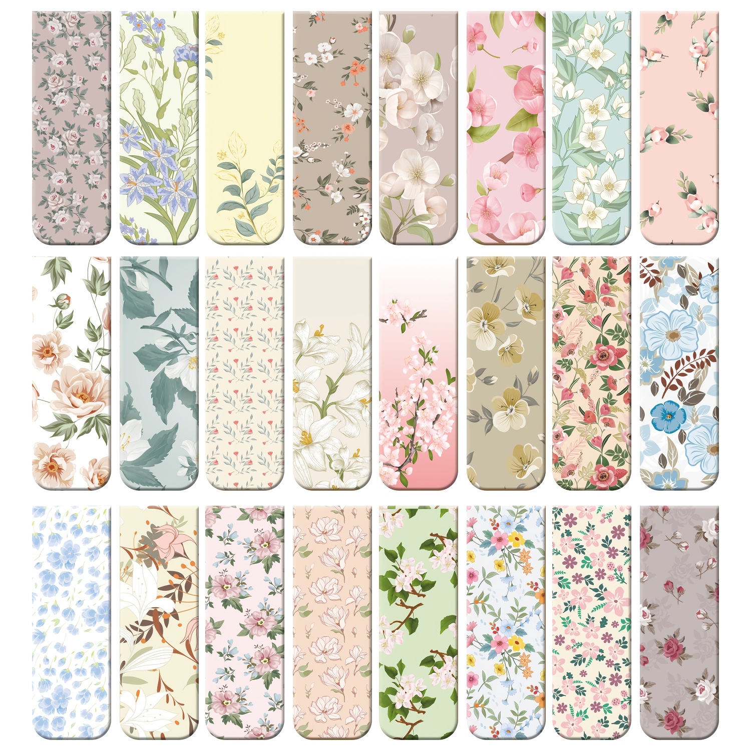 24pcs magnetic bookmarks for women floral book markers for women flower magnetic bookmark assorted book magnets page markers clip magnetic bookmarks for books students women reading