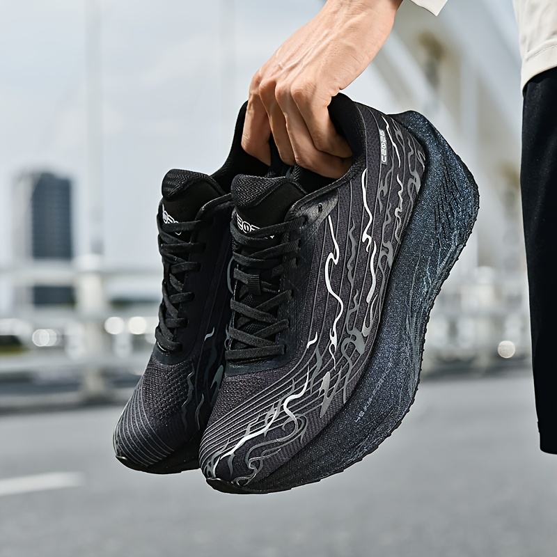 True Explosive Running Shoes 2026 New Model Soft-Soled Sports Carbon Plate Running Shoes Fluorescent Youth Sports Shoes for Physical Education Exam Shock-Absorbing Rebound Carbon Plate Running Shoes for Both Men And Women