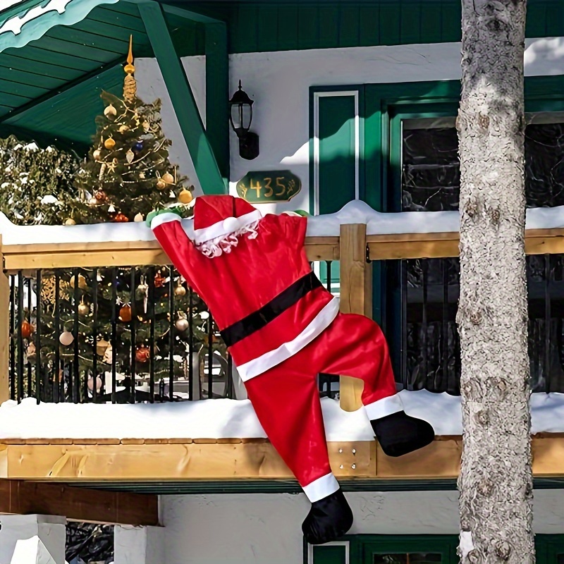 

Christmas Santa Claus Hanging Decoration - Festive Outdoor Non-electric Novelty Holiday Decor, Durable Material Without Feathers