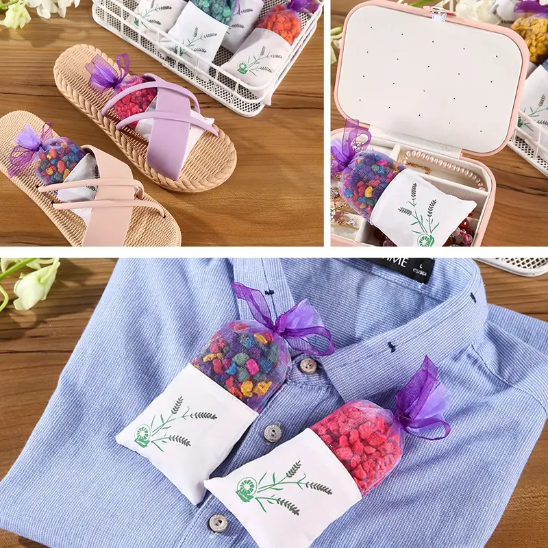 8pcs nano aroma stone sachets assorted scents rose jasmine lady tulip osmanthus sandalwood vanilla plant particles aromatic herbal fragrance capsules for bedroom bathroom aromatherapy details 1