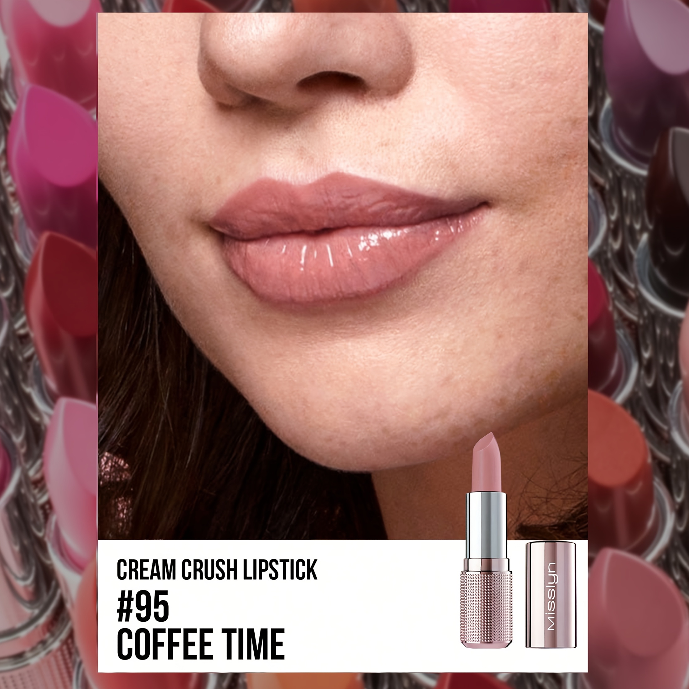 CREAM CRUSH LIPSTICK, Cream Effect, Matte, High Color Rendering, Moisturizing, Stain Resistant, Long-lasting, Portable, Party, Camping, Outdoors, Traveling, Gifts, Daily, Valentine's Day, Mother's Day, Back to School Essentials, Halloween, Christmas