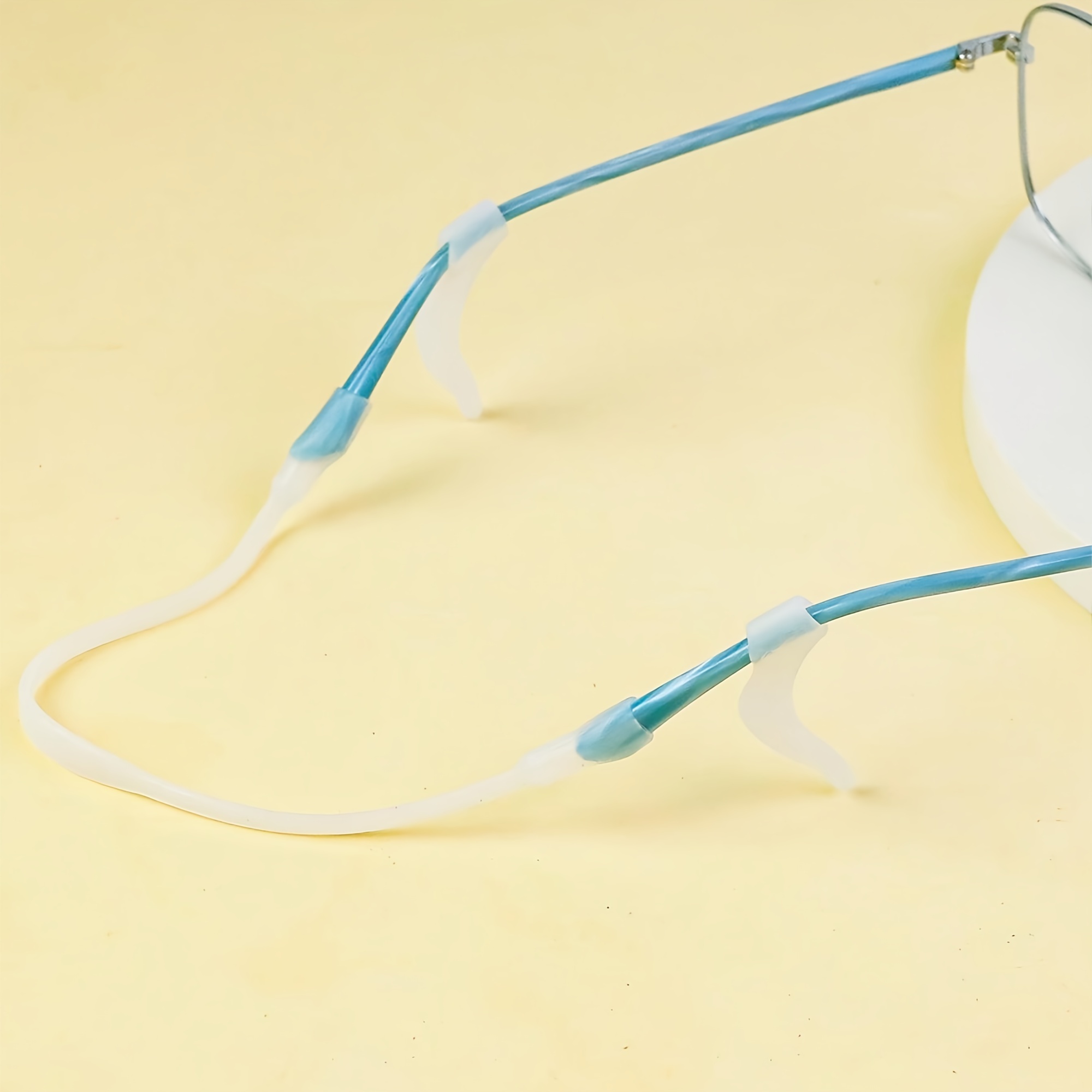 Image of 3pcs Set Of Soft Silicone Anti-slip Ear Hook Straps For Glasses, Anti-slip Ear Grips, Ear Hooks, Eyewear Cords, Eyewear Chains, Glasses Accessories