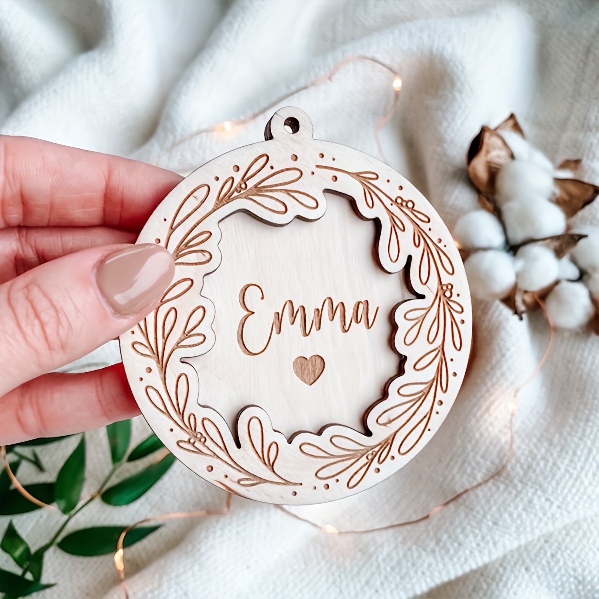 Custom Wood Ornament - Personalized For Old Couple
