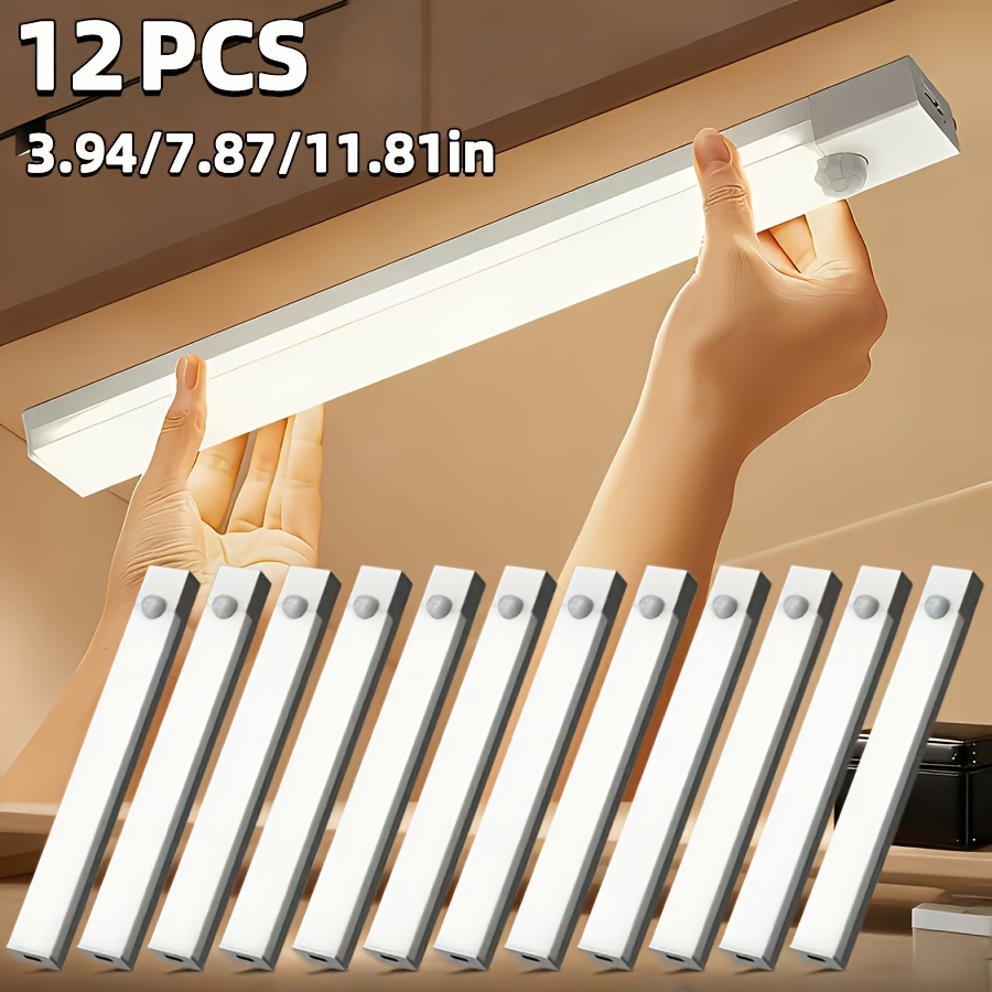 12 led motion sensor   light usb rechargeable 3 adjustable   wireless night light suitable for bedroom staircase   office piano room   studio headboard reading light cabinet light