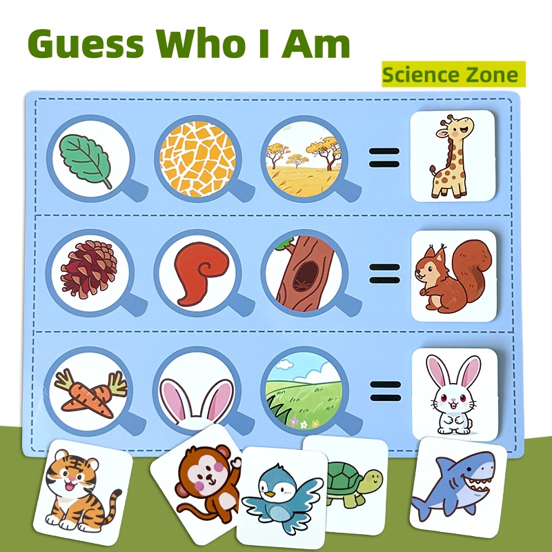 Fun Animal Guessing Game, Educational DIY Teaching Aid
