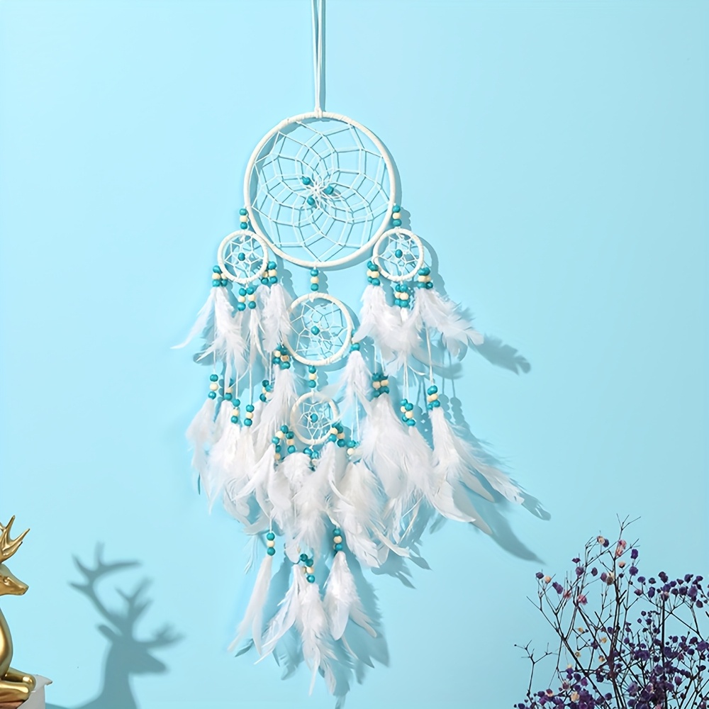 TEMU 1pc Of Home Decoration Tapestries, Bedroom Feather Hanging Ornaments, Dreamcatcher Wall Ornaments, Homestays, Wedding Decorations, Decorative
