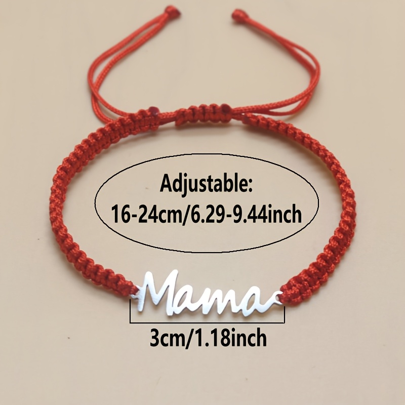 Fashion Stainless Steel "Mama" Bracelet, Adjustable Gift