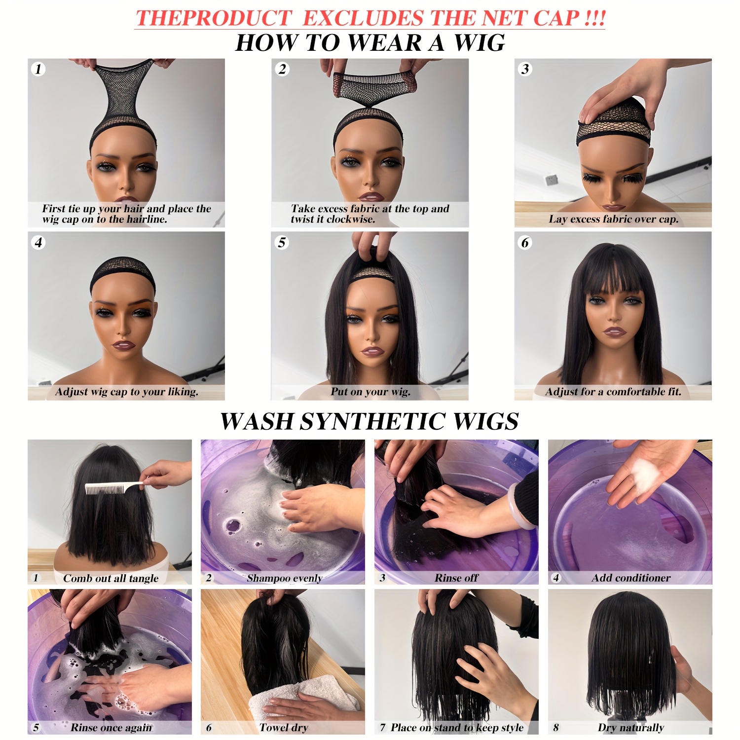 Nadula Kleberlose Afro-Perücke – 12A Echthaar, Gelockt, Mit Kordelzug, Halbe Perücke Für Natürlichen Look