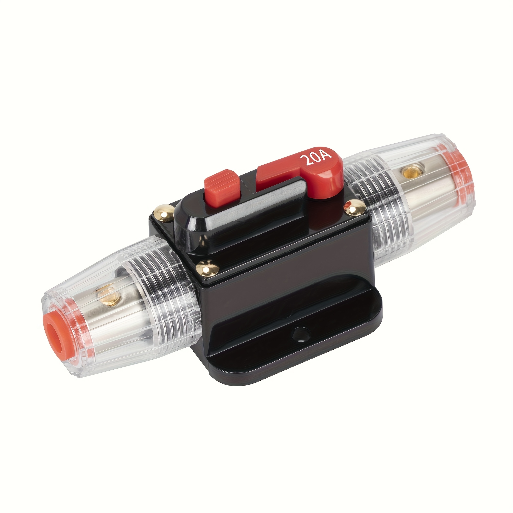 12v 20a Resettable Circuit Breaker - Inline Fuse Switch For Car Audio, Marine Boat Stereo System Protection