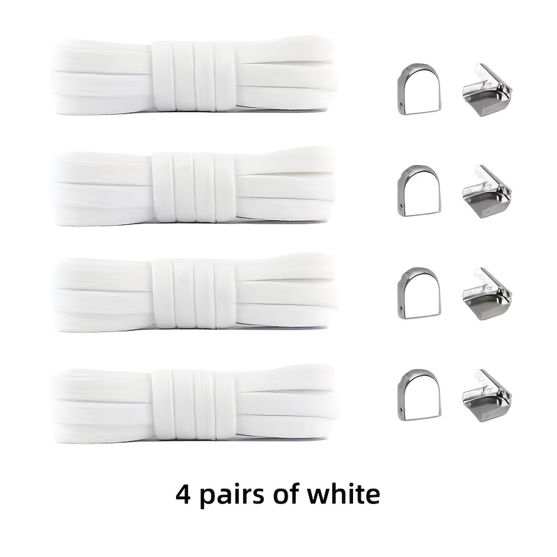 E-shop 4er-Pack Elastische Schnürsenkel, Bequeme Schnürsenkel ohne Binden, Langlebiges Spandex-Material, Praktisch für Sneaker Stiefel, Einfaches